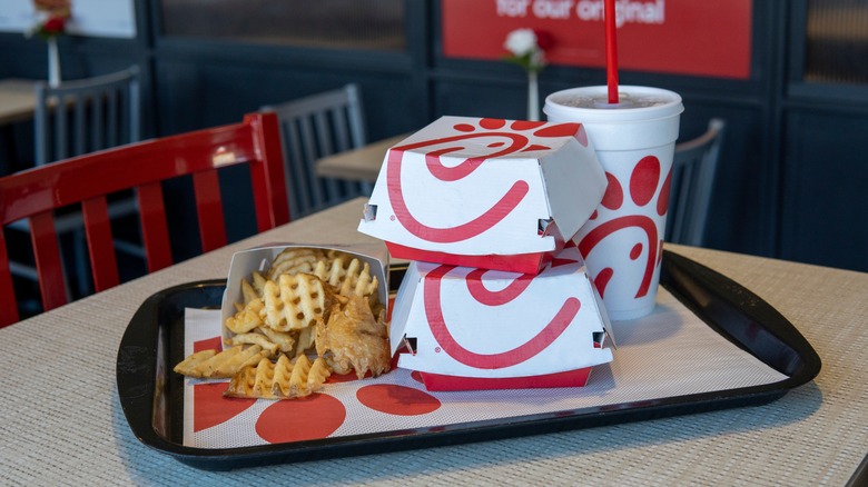 Chick-fil-A order with fries and a drink