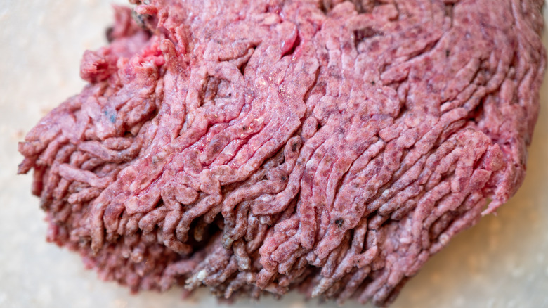 Rotting ground beef