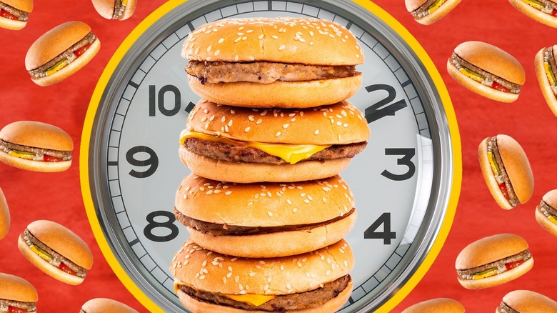 McDonald's hamburgers stack