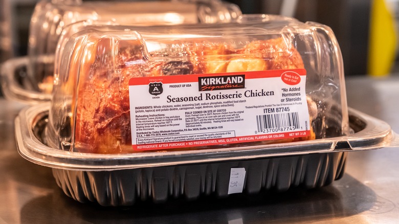 Costco rotisserie chicken in package