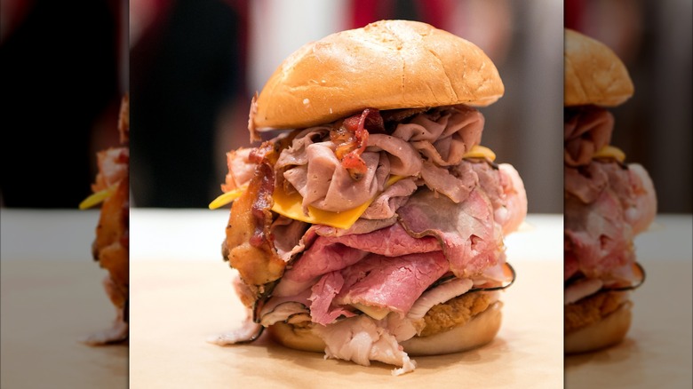 Arby's Meat Mountain on a countertop