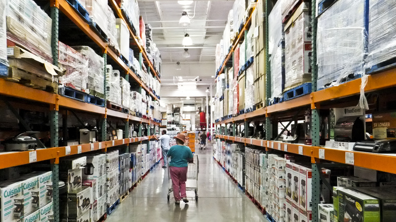 Shoppers in Costco