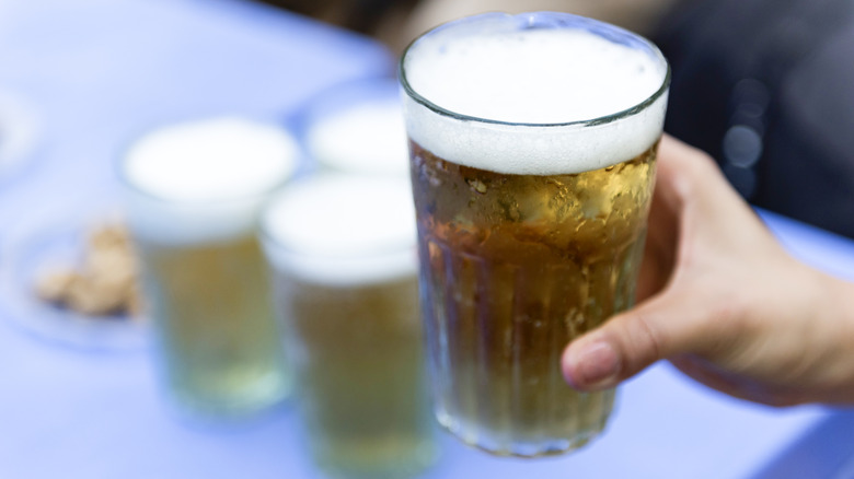 toasting beer in Vietnam