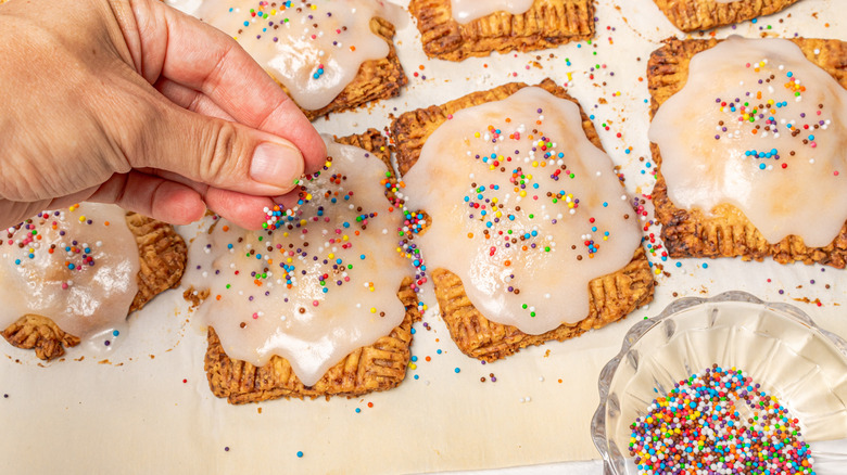 Sprinkling sprinkles over Pop-Tarts