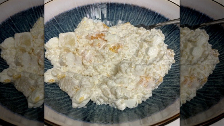 Plate of frog eye salad