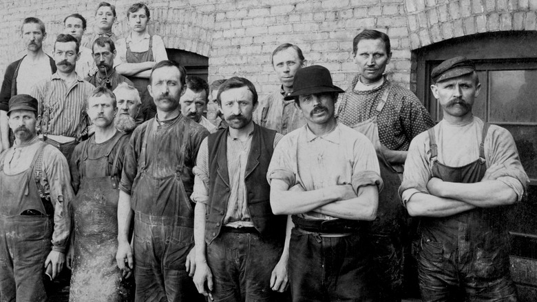 Antique picture of working class men in 1900s