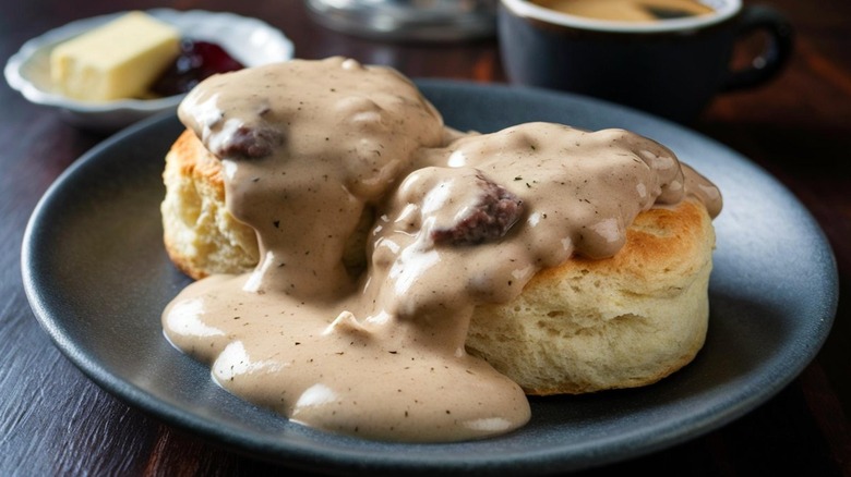 Biscuits and sausage gravy