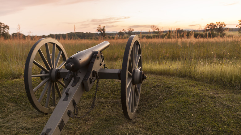 A canon on a former Civil War battlefield