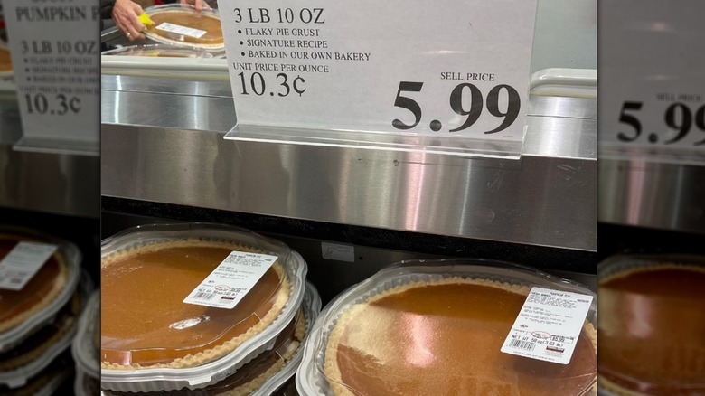 Costco pumpkin pies price signage