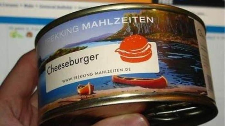 Trekking Mahlzeiten canned cheeseburger