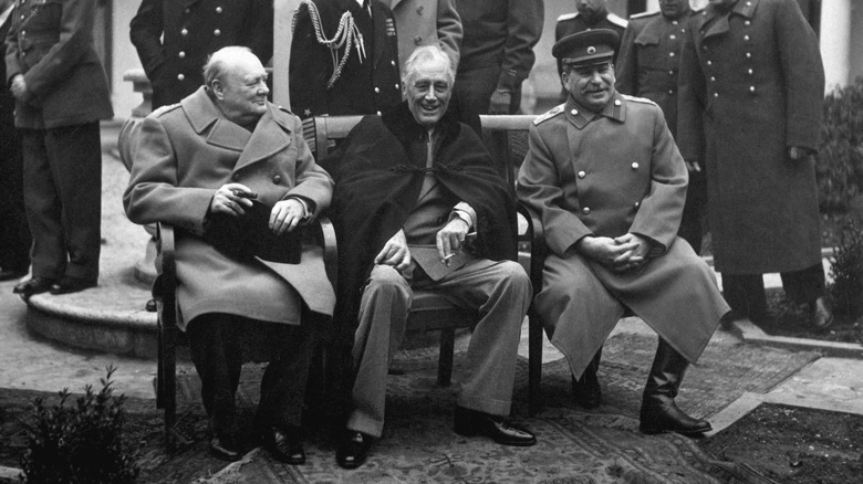 Churchill, FDR, and Stalin