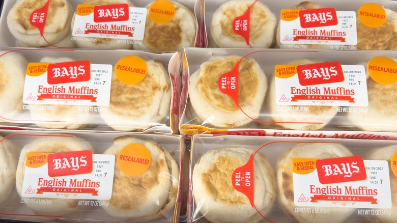 packages of Bay's English muffins 