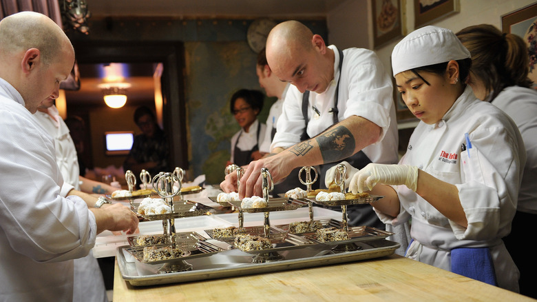 Young chefs prepare food at James Beard House