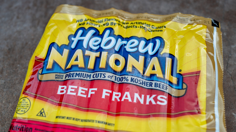 Close up of Hebrew National Package