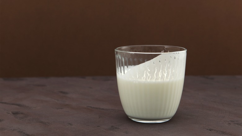 Glass of buttermilk