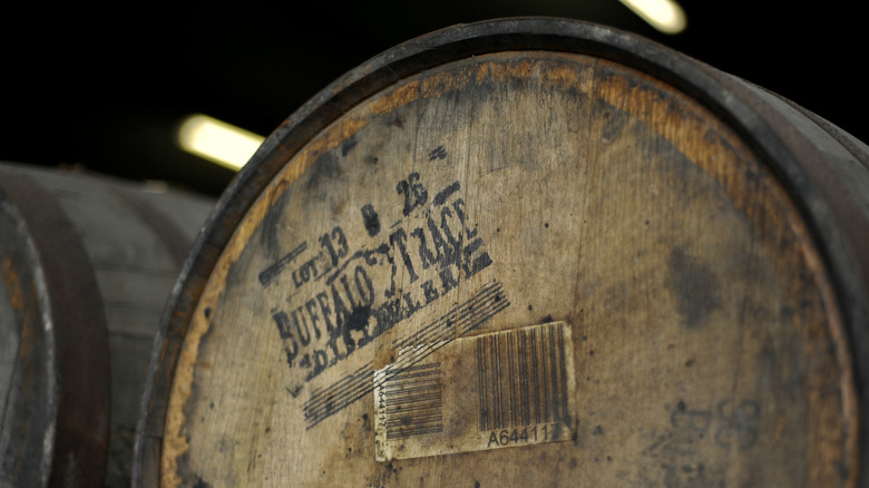 Barrel of Buffalo Trace bourbon