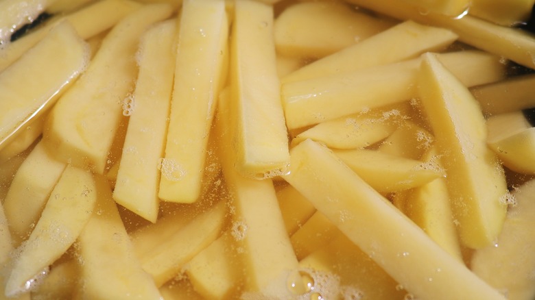 potato fries in water
