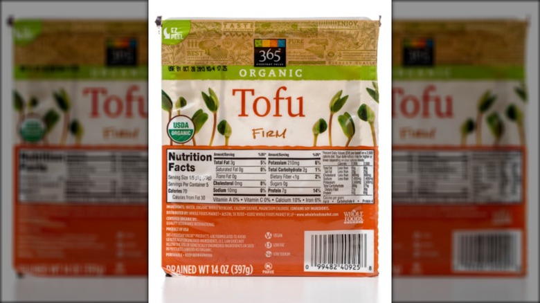 A package of tofu