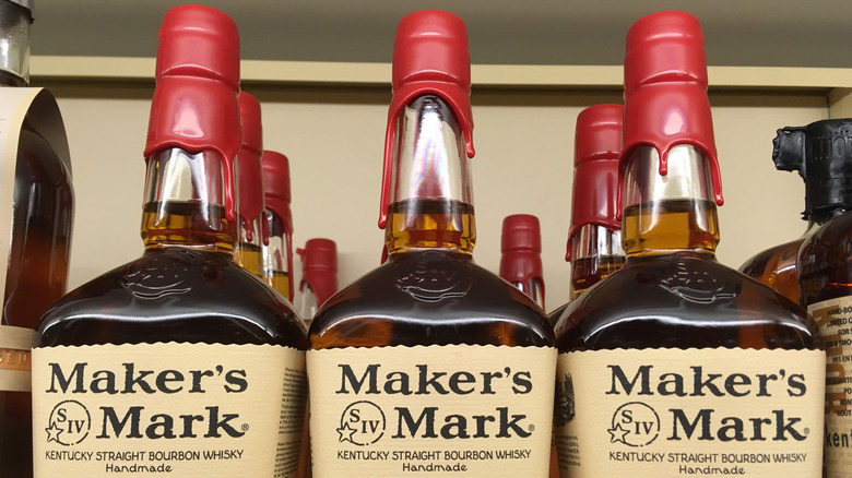 Bottle of Maker's Mark bourbon