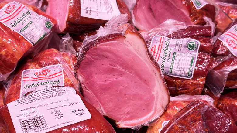 pile of packaged ham