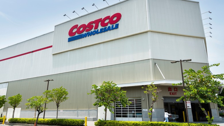 Costco warehouse exterior sign on side of the building