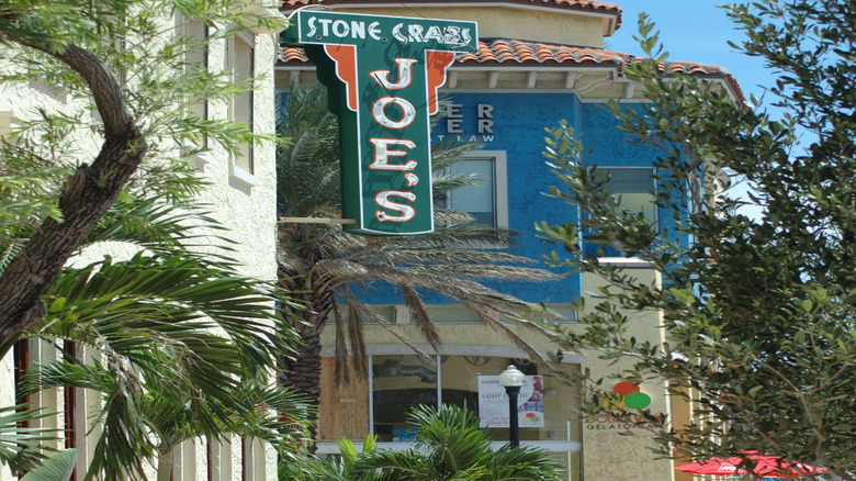 Joe's Stone Crab sign