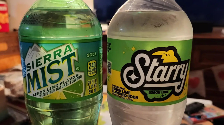 Sierra Mist and Starry soda bottles