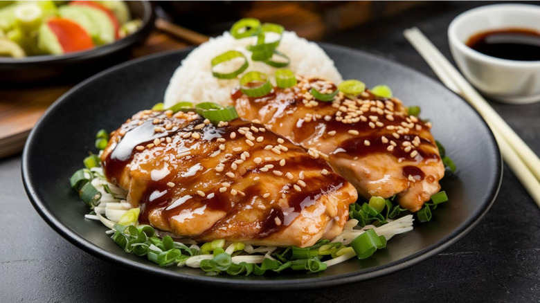 Teriyaki chicken and rice