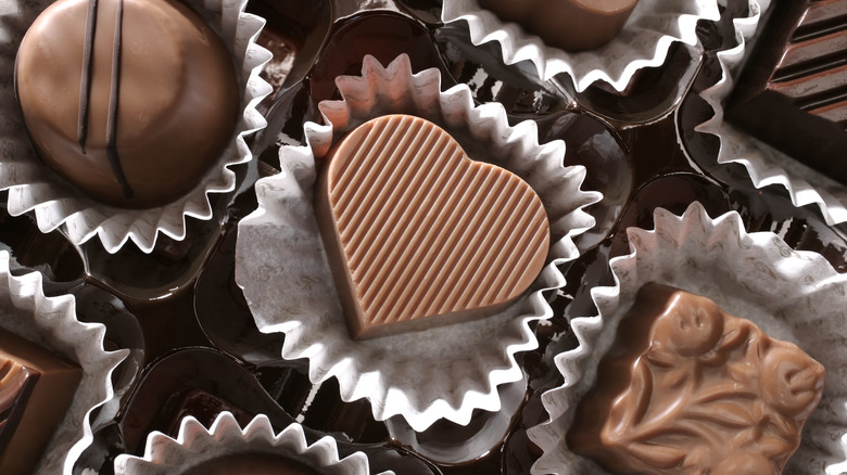 heart-shaped chocolate