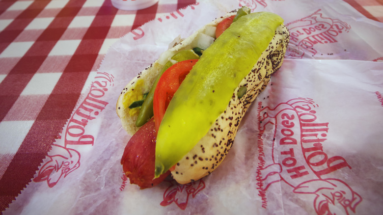 Chicago-style hot dog from Portillo's