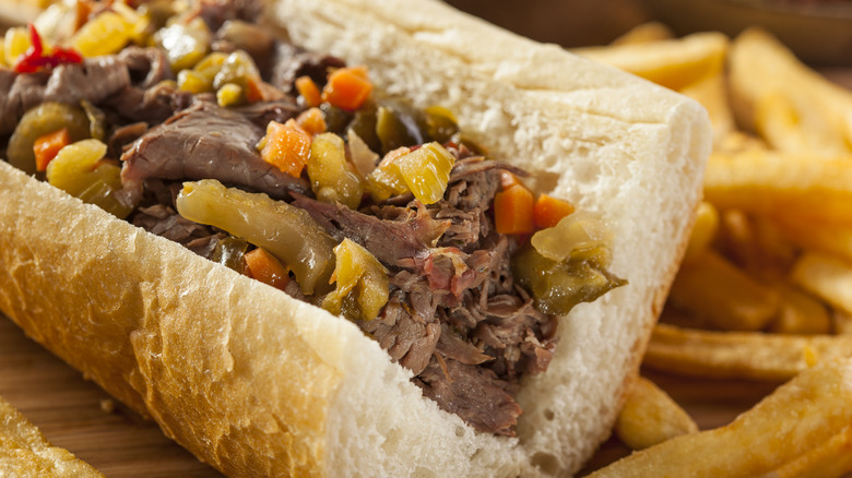 Italian beef close up