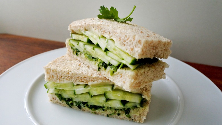 Cucumber finger sandwiches