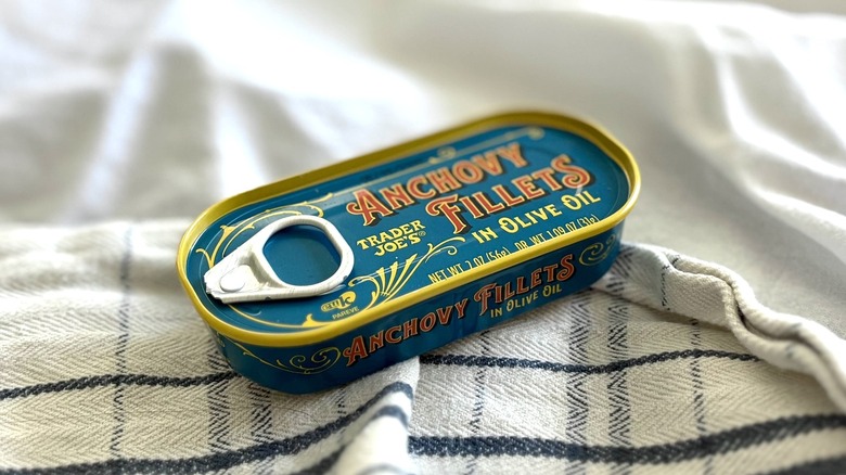 Trader Joe's Anchovy Fillets in Olive Oil tin