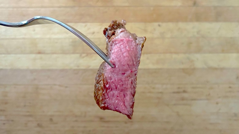 Slice of leftover steak