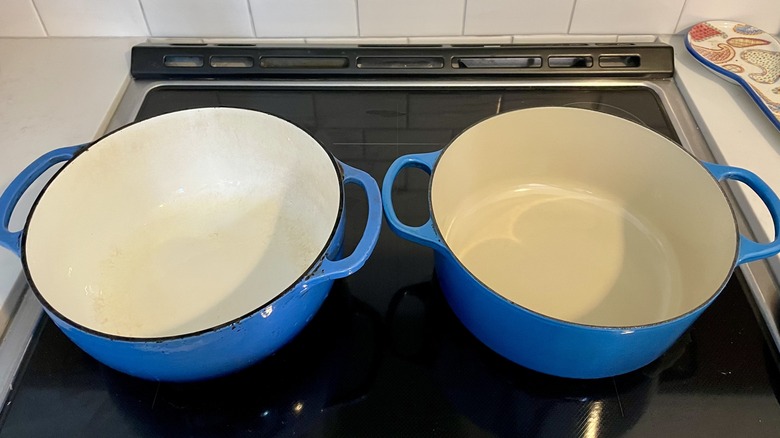 Two clean dutch ovens