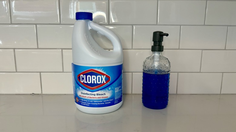 Clorox and dish soap