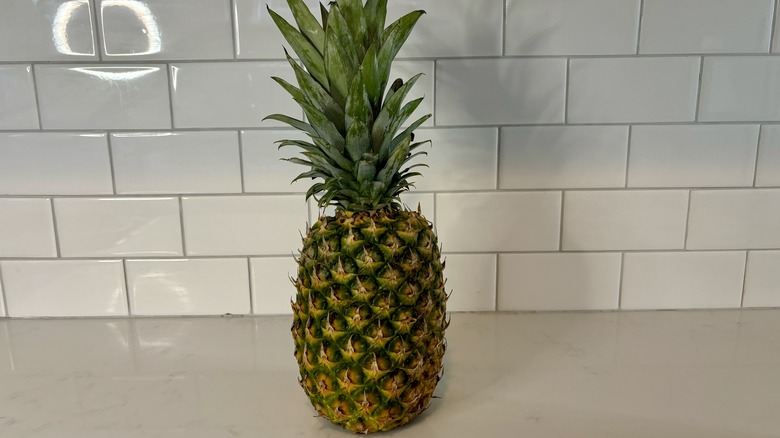 Pineapple on counter