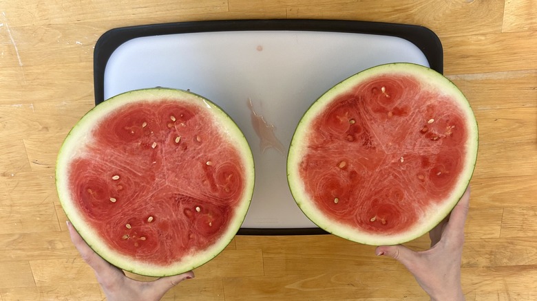 watermelon in half