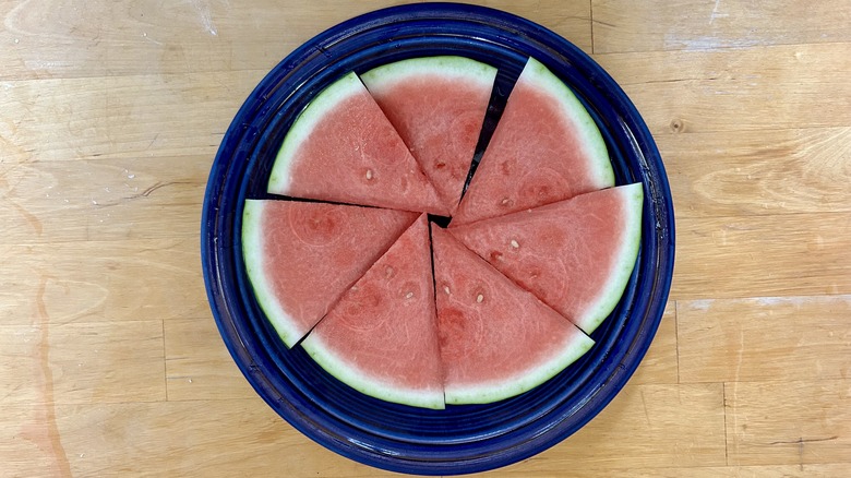 watermelon cut in triangles 