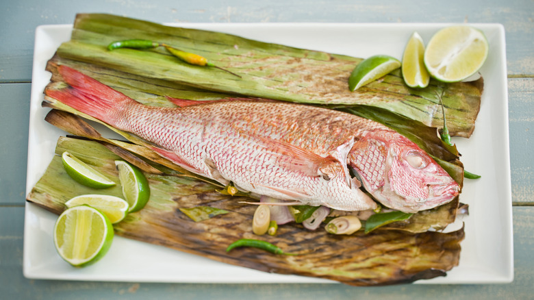 red snapper dinner