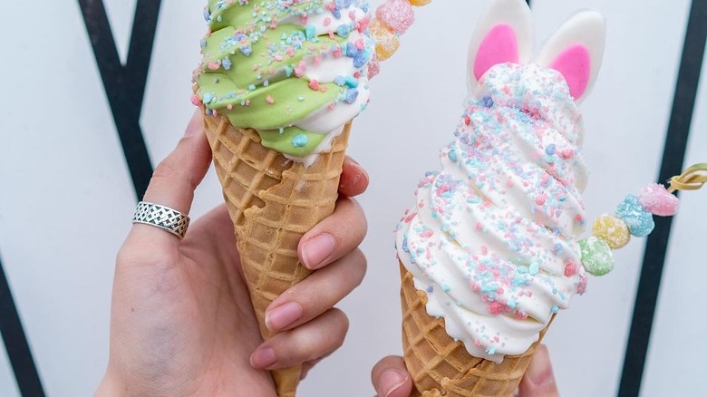 ice cream cones from Taiyaki NYC