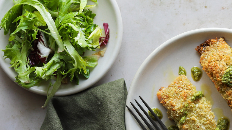 Plate of fresh mixed greens