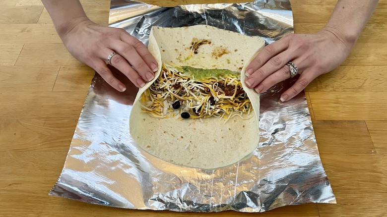 burrito sides folded in