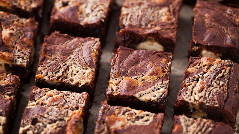 tahini swirl brownies