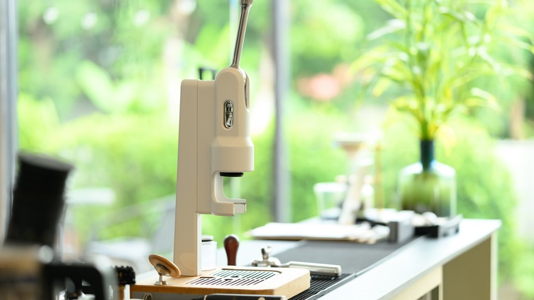 displayed manual espresso machine