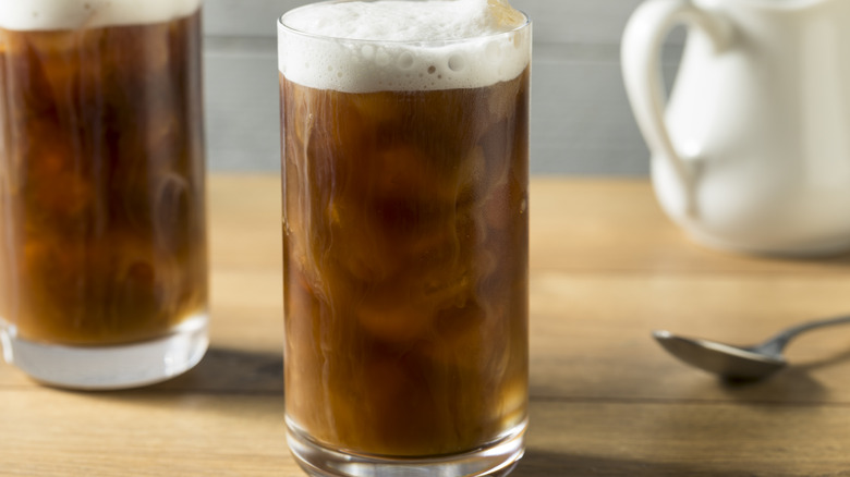 Homemade cold brew with cold foam