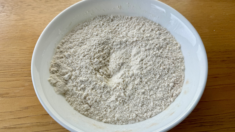 Dry ingredients in bowl