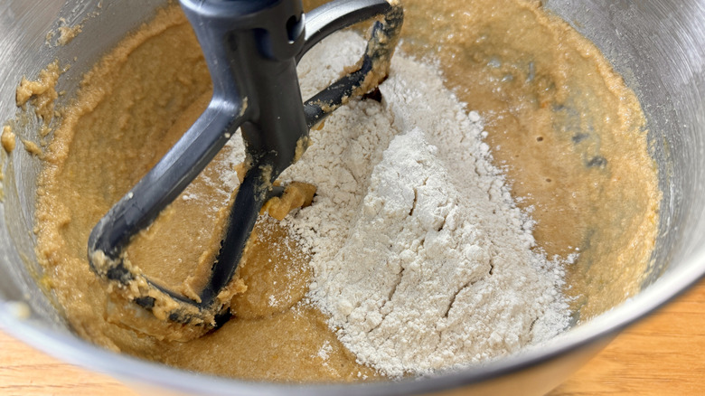 Dry ingredients in batter
