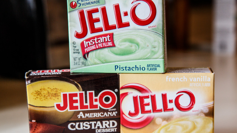 Three Jell-O boxes