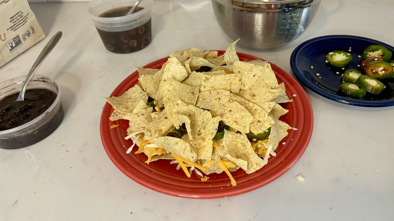 chips on top of nachos